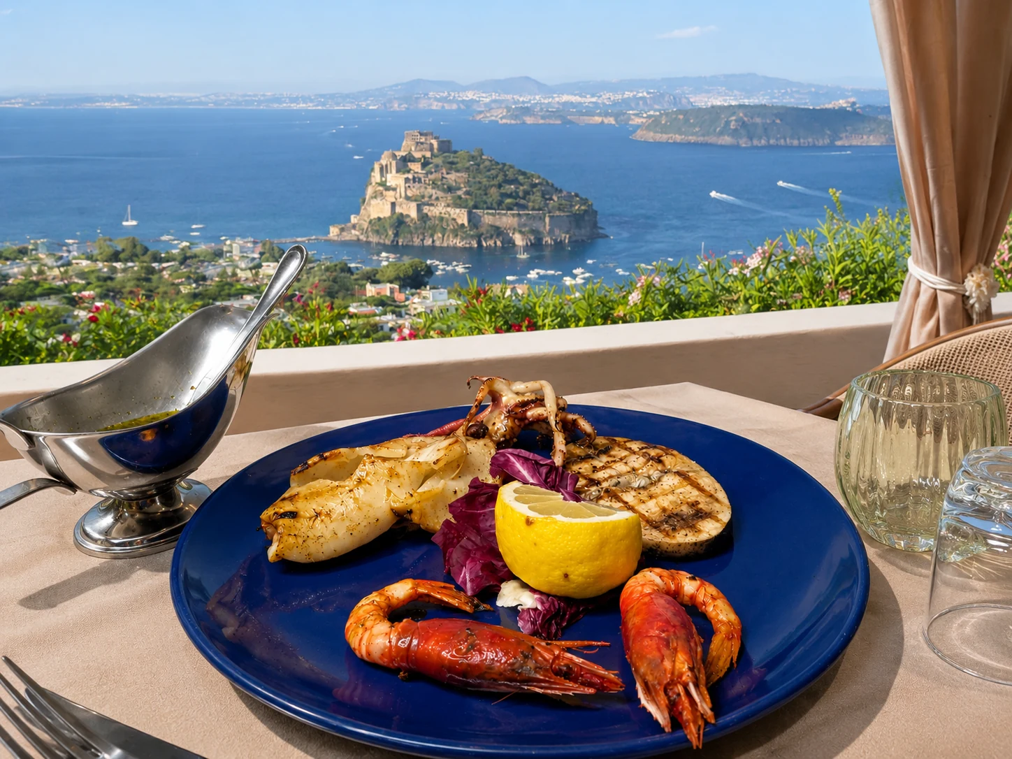 Grigliata di pesce e gamberi – Barracuda Restaurant Ischia