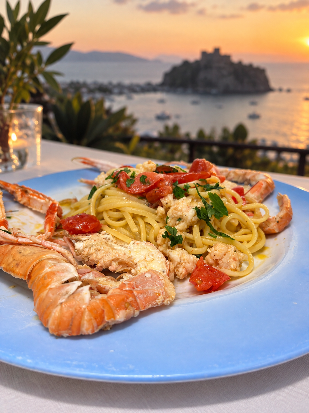 Linguine agli scampi – Ristorante di pesce Barracuda Ischia