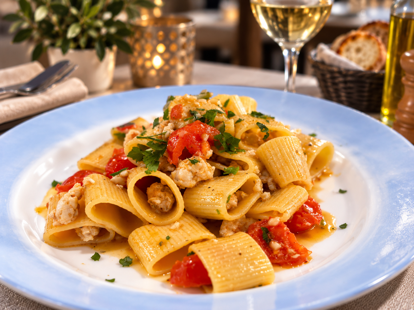 Mezzi Paccheri Sinfonia Mediterranea – Barracuda Restaurant Ischia